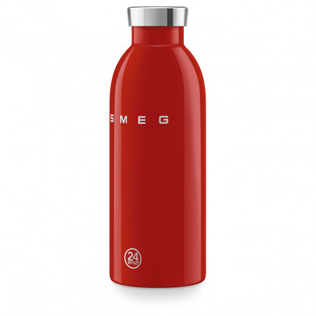 Термо бутилка SMEG Clima 50's Style WBF01RD, 500 мл, Херметично затваряне, Двустенна, Неръждаема стомана 18/8, Червен