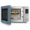 Комбинирана микровълнова фурна с горещ въздух SMEG Collezione MOC02SBMEU, 900W, 27 л, 25 програми, Плавно затваряне, Индивидуални настройки, Син