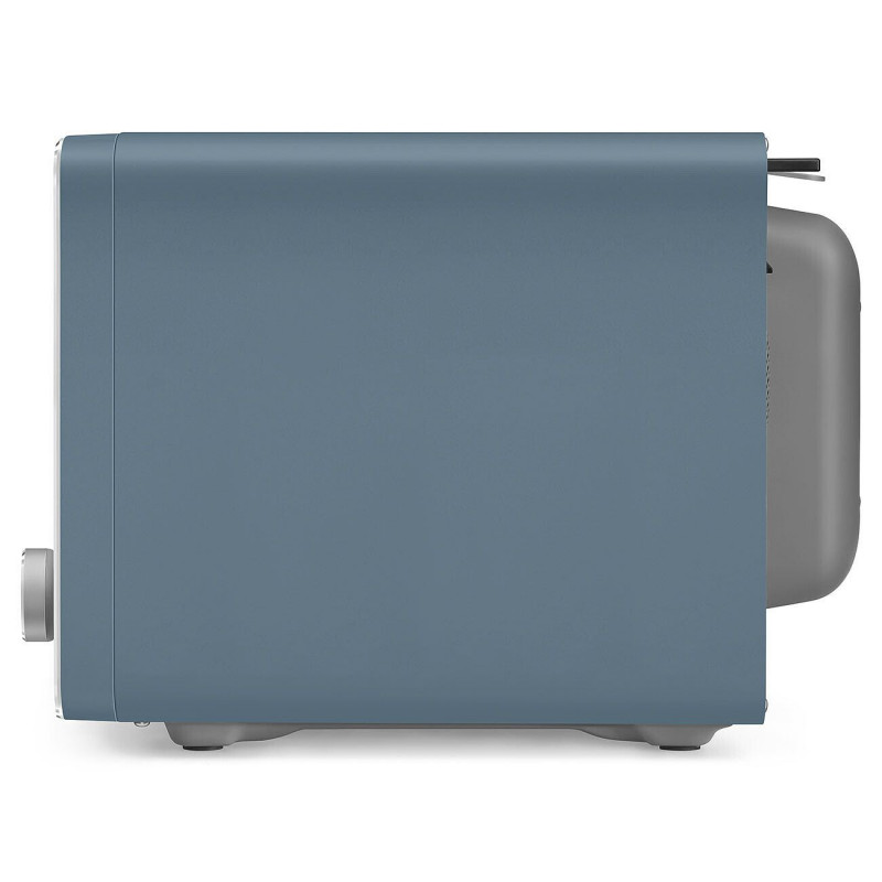 Комбинирана микровълнова фурна с горещ въздух SMEG Collezione MOC02SBMEU, 900W, 27 л, 25 програми, Плавно затваряне, Индивидуални настройки, Син