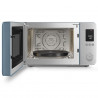 Комбинирана микровълнова фурна с горещ въздух SMEG Collezione MOC02SBMEU, 900W, 27 л, 25 програми, Плавно затваряне, Индивидуални настройки, Син