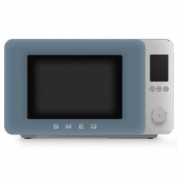 Комбинирана микровълнова фурна с горещ въздух SMEG Collezione MOC02SBMEU, 900W, 27 л, 25 програми, Плавно затваряне, Индивидуални настройки, Син