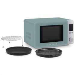 Комбинирана микровълнова фурна с горещ въздух SMEG Collezione MOC02EGMEU, 900W, 27 л, 25 програми, Плавно затваряне, Индивидуални настройки, Зелен