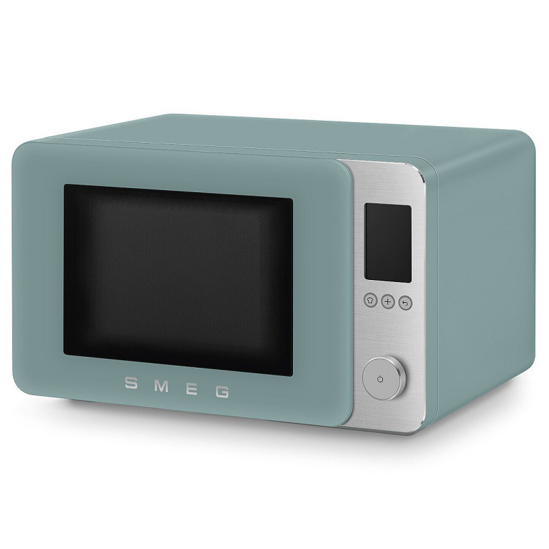 Комбинирана микровълнова фурна с горещ въздух SMEG Collezione MOC02EGMEU, 900W, 27 л, 25 програми, Плавно затваряне, Индивидуални настройки, Зелен