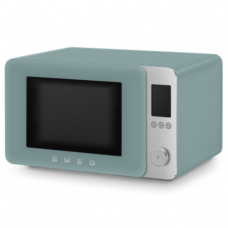 Комбинирана микровълнова фурна с горещ въздух SMEG Collezione MOC02EGMEU, 900W, 27 л, 25 програми, Плавно затваряне, Индивидуални настройки, Зелен