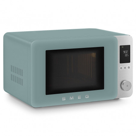 Комбинирана микровълнова фурна с горещ въздух SMEG Collezione MOC02EGMEU, 900W, 27 л, 25 програми, Плавно затваряне, Индивидуални настройки, Зелен