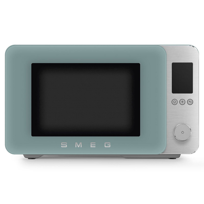 Комбинирана микровълнова фурна с горещ въздух SMEG Collezione MOC02EGMEU, 900W, 27 л, 25 програми, Плавно затваряне, Индивидуални настройки, Зелен