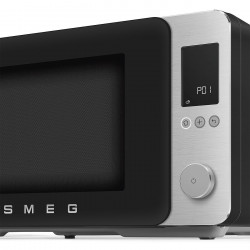 Комбинирана микровълнова фурна с горещ въздух SMEG Collezione MOC02BLMEU, 900W, 27 л, 25 програми, Плавно затваряне, Индивидуални настройки, Черен мат