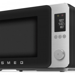 Комбинирана микровълнова фурна с горещ въздух SMEG Collezione MOC02BLMEU, 900W, 27 л, 25 програми, Плавно затваряне, Индивидуални настройки, Черен мат