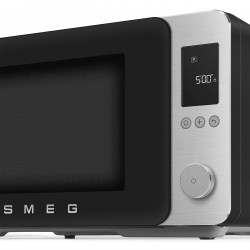 Комбинирана микровълнова фурна с горещ въздух SMEG Collezione MOC02BLMEU, 900W, 27 л, 25 програми, Плавно затваряне, Индивидуални настройки, Черен мат
