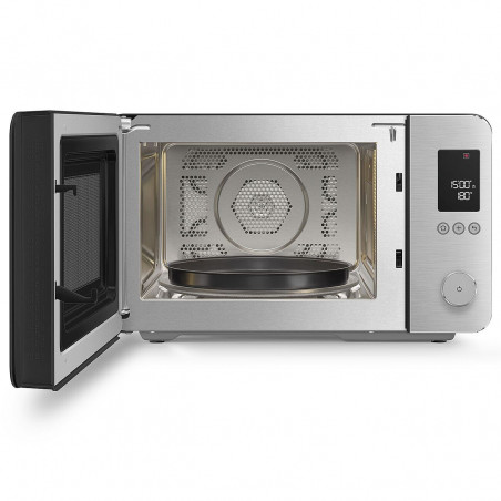 Комбинирана микровълнова фурна с горещ въздух SMEG Collezione MOC02BLMEU, 900W, 27 л, 25 програми, Плавно затваряне, Индивидуални настройки, Черен мат