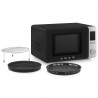 Комбинирана микровълнова фурна с горещ въздух SMEG Collezione MOC02BLMEU, 900W, 27 л, 25 програми, Плавно затваряне, Индивидуални настройки, Черен мат