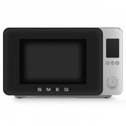 Комбинирана микровълнова фурна с горещ въздух SMEG Collezione MOC02BLMEU, 900W, 27 л, 25 програми, Плавно затваряне, Индивидуални настройки, Черен мат
