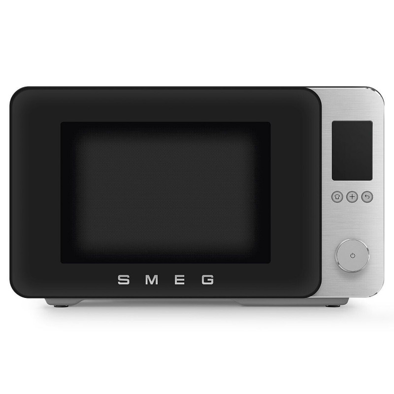 Комбинирана микровълнова фурна с горещ въздух SMEG Collezione MOC02BLMEU, 900W, 27 л, 25 програми, Плавно затваряне, Индивидуални настройки, Черен мат