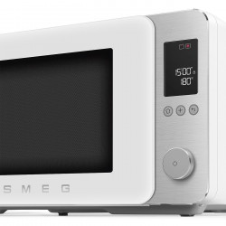 Комбинирана микровълнова фурна с горещ въздух SMEG Collezione MOC02WHMEU, 900W, 27 л, 25 програми, Плавно затваряне, Индивидуални настройки, Бял мат