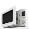 Комбинирана микровълнова фурна с горещ въздух SMEG Collezione MOC02WHMEU, 900W, 27 л, 25 програми, Плавно затваряне, Индивидуални настройки, Бял мат