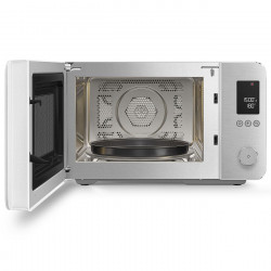Комбинирана микровълнова фурна с горещ въздух SMEG Collezione MOC02WHMEU, 900W, 27 л, 25 програми, Плавно затваряне, Индивидуални настройки, Бял мат