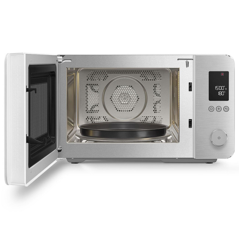 Комбинирана микровълнова фурна с горещ въздух SMEG Collezione MOC02WHMEU, 900W, 27 л, 25 програми, Плавно затваряне, Индивидуални настройки, Бял мат