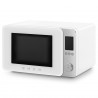 Комбинирана микровълнова фурна с горещ въздух SMEG Collezione MOC02WHMEU, 900W, 27 л, 25 програми, Плавно затваряне, Индивидуални настройки, Бял мат
