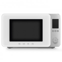 Комбинирана микровълнова фурна с горещ въздух SMEG Collezione MOC02WHMEU, 900W, 27 л, 25 програми, Плавно затваряне, Индивидуални настройки, Бял мат