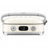 Многофункционален грил SMEG 50's Style MGF01CREU, 2100W, 60-230°C, 3 програми, Керамично покритие, Тава за отцеждане, Звуков сигнал, Таймер, Крем