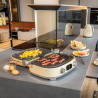 Многофункционален грил SMEG 50's Style MGF01CREU, 2100W, 60-230°C, 3 програми, Керамично покритие, Тава за отцеждане, Звуков сигнал, Таймер, Крем