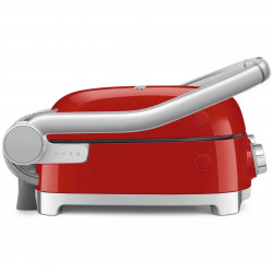 Многофункционален грил SMEG 50's Style MGF01RDEU, 2100W, 60-230°C, 3 програми, Керамично покритие, Тава за отцеждане, Звуков сигнал, Таймер, Червен