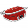 Многофункционален грил SMEG 50's Style MGF01RDEU, 2100W, 60-230°C, 3 програми, Керамично покритие, Тава за отцеждане, Звуков сигнал, Таймер, Червен