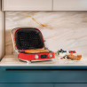 Многофункционален грил SMEG 50's Style MGF01RDEU, 2100W, 60-230°C, 3 програми, Керамично покритие, Тава за отцеждане, Звуков сигнал, Таймер, Червен
