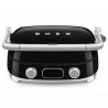 Многофункционален грил SMEG 50's Style MGF01BLEU, 2100W, 60-230°C, 3 програми, Керамично покритие, Тава за отцеждане, Звуков сигнал, Таймер, Черен