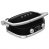 Многофункционален грил SMEG 50's Style MGF01BLEU, 2100W, 60-230°C, 3 програми, Керамично покритие, Тава за отцеждане, Звуков сигнал, Таймер, Черен