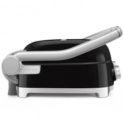Многофункционален грил SMEG 50's Style MGF01BLEU, 2100W, 60-230°C, 3 програми, Керамично покритие, Тава за отцеждане, Звуков сигнал, Таймер, Черен
