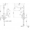 Смесител за кухня SMEG Coloniale MIR6CR-2, 5 bar, Единична команда, 360° чучур, Аератор, Хром