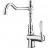 Смесител за кухня SMEG Coloniale MIR6CR-2, 5 bar, Единична команда, 360° чучур, Аератор, Хром