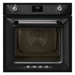 Фурна за вграждане Smeg SOP6900TN, 3000W, 68 л, Клас A, 9 функции и 5 нива на готвене, Самопочистване, Таймер, 30-280C, Черен