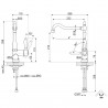 Смесител за кухня SMEG Coloniale MIR6RA-2, 5 bar, Единична команда, 360° чучур, Аератор, Меден цвят