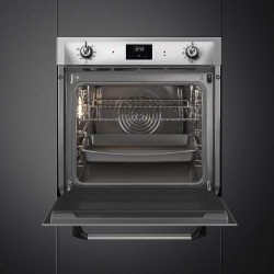 Фурна за вграждане Smeg SOP6900TX, 3000W, 68 л, Клас A, 9 функции и 5 нива на готвене, Самопочистване, Таймер, 30-280C, Инокс