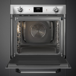 Фурна за вграждане Smeg SOP6900TX, 3000W, 68 л, Клас A, 9 функции и 5 нива на готвене, Самопочистване, Таймер, 30-280C, Инокс