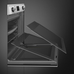 Фурна за вграждане Smeg SOP6900TX, 3000W, 68 л, Клас A, 9 функции и 5 нива на готвене, Самопочистване, Таймер, 30-280C, Инокс