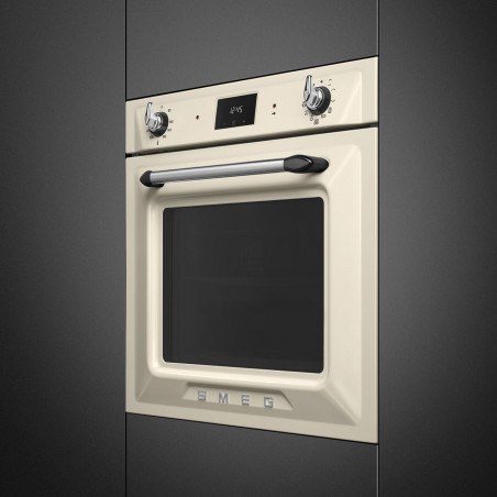 Фурна за вграждане Smeg SOP6900TP, 3000W, 68 л, Клас A, 9 функции и 5 нива на готвене, Самопочистване, Таймер, 30-280C, Крема
