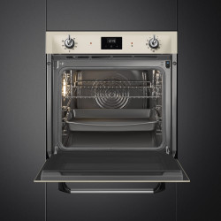 Фурна за вграждане Smeg SOP6900TP, 3000W, 68 л, Клас A, 9 функции и 5 нива на готвене, Самопочистване, Таймер, 30-280C, Крема