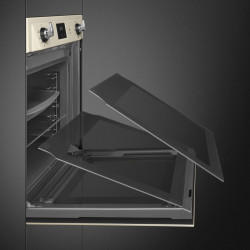 Фурна за вграждане Smeg SOP6900TP, 3000W, 68 л, Клас A, 9 функции и 5 нива на готвене, Самопочистване, Таймер, 30-280C, Крема