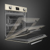 Фурна за вграждане Smeg SOP6900TP, 3000W, 68 л, Клас A, 9 функции и 5 нива на готвене, Самопочистване, Таймер, 30-280C, Крема