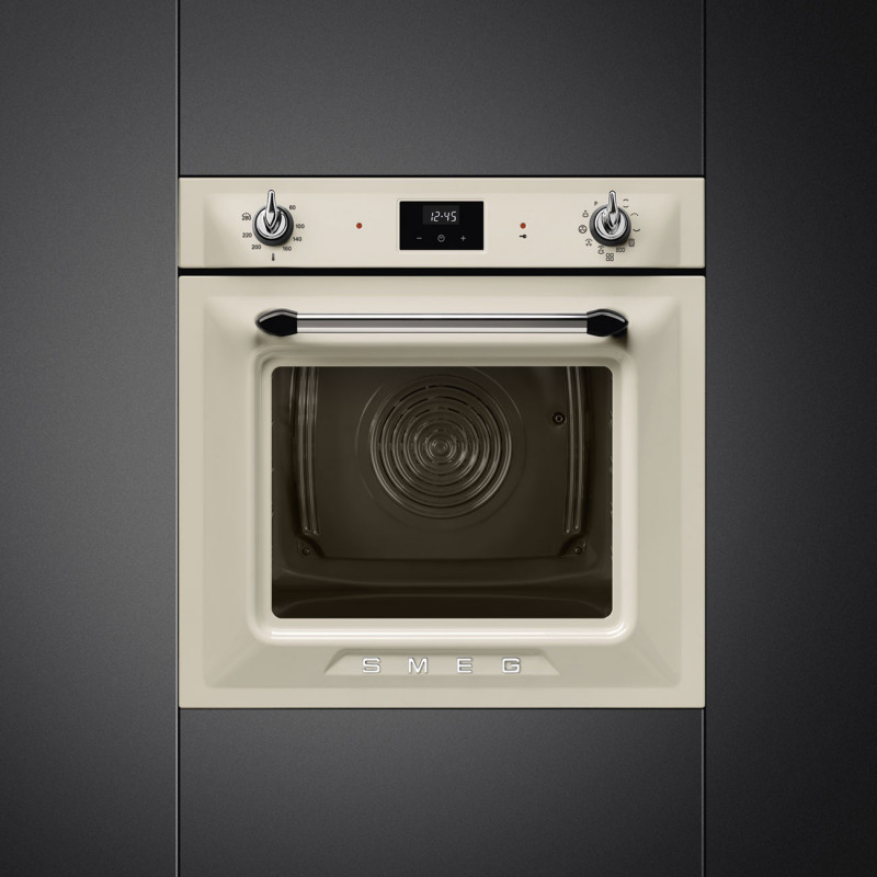 Фурна за вграждане Smeg SOP6900TP, 3000W, 68 л, Клас A, 9 функции и 5 нива на готвене, Самопочистване, Таймер, 30-280C, Крема