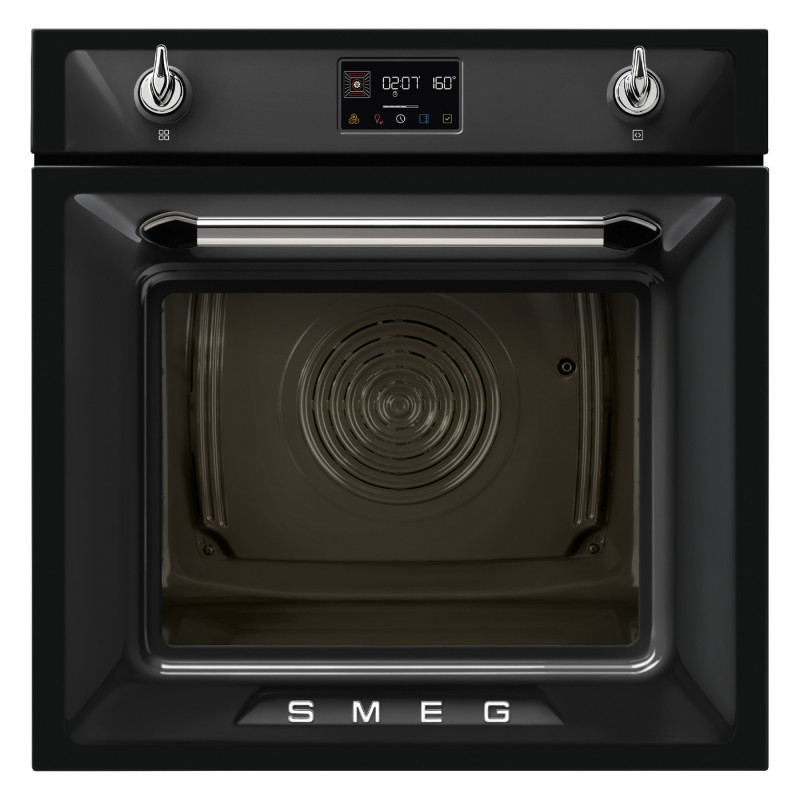 Фурна за вграждане Smeg SOP6902S2PN, 3000W, 68 л, Клас A++, 12 функции и 5 нива на готвене, Готвене чрез Комбинирана пара, Самопочистване, Таймер, 30-280C, Черен