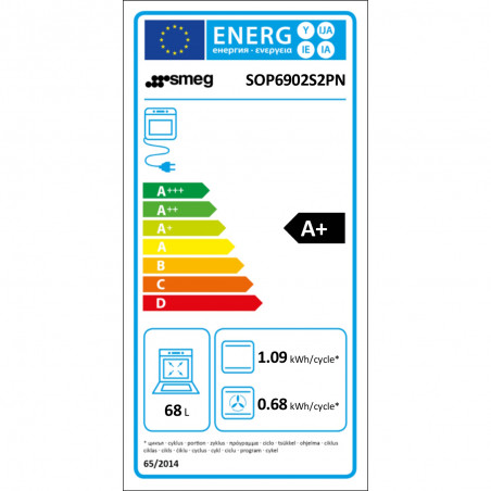 Фурна за вграждане Smeg SOP6902S2PN, 3000W, 68 л, Клас A++, 12 функции и 5 нива на готвене, Готвене чрез Комбинирана пара, Самопочистване, Таймер, 30-280C, Черен