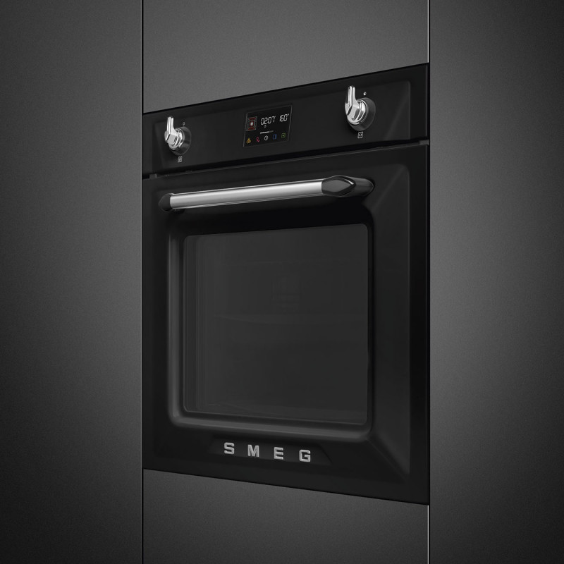 Фурна за вграждане Smeg SOP6902S2PN, 3000W, 68 л, Клас A++, 12 функции и 5 нива на готвене, Готвене чрез Комбинирана пара, Самопочистване, Таймер, 30-280C, Черен