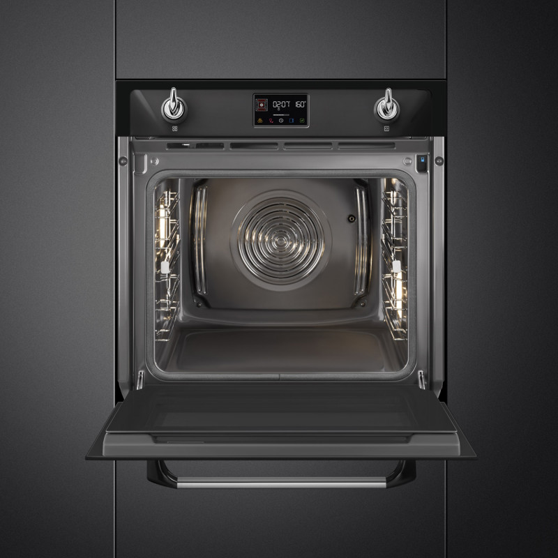Фурна за вграждане Smeg SOP6902S2PN, 3000W, 68 л, Клас A++, 12 функции и 5 нива на готвене, Готвене чрез Комбинирана пара, Самопочистване, Таймер, 30-280C, Черен