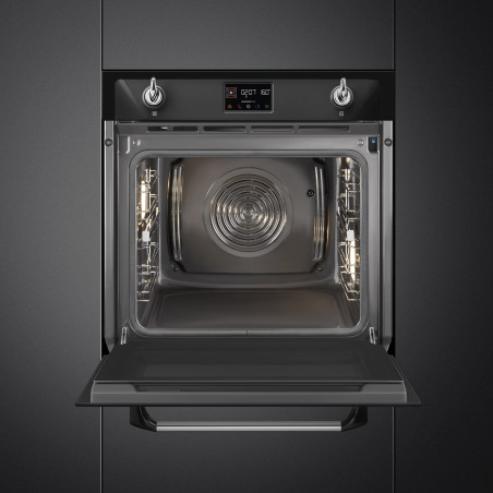 Фурна за вграждане Smeg SOP6902S2PN, 3000W, 68 л, Клас A++, 12 функции и 5 нива на готвене, Готвене чрез Комбинирана пара, Самопочистване, Таймер, 30-280C, Черен