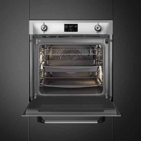 Фурна за вграждане Smeg SOP6902S2PX, 3000W, 68 л, Клас A++, 12 функции и 5 нива на готвене, Готвене чрез Комбинирана пара, Самопочистване, Таймер, 30-280C, Инокс