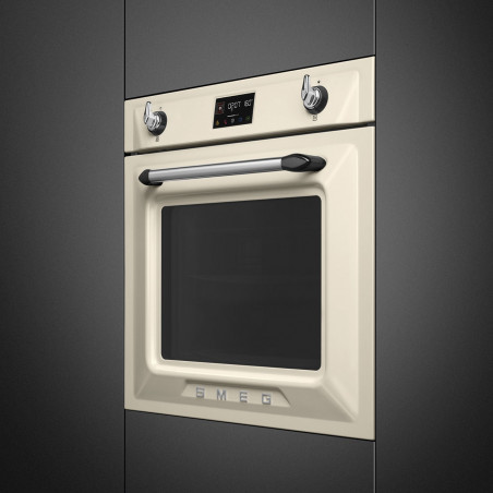 Фурна за вграждане Smeg SOP6902S2PP, 3000W, 68 л, Клас A++, 12 функции и 5 нива на готвене, Готвене чрез Комбинирана пара, Самопочистване, Таймер, 30-280C, Крема
